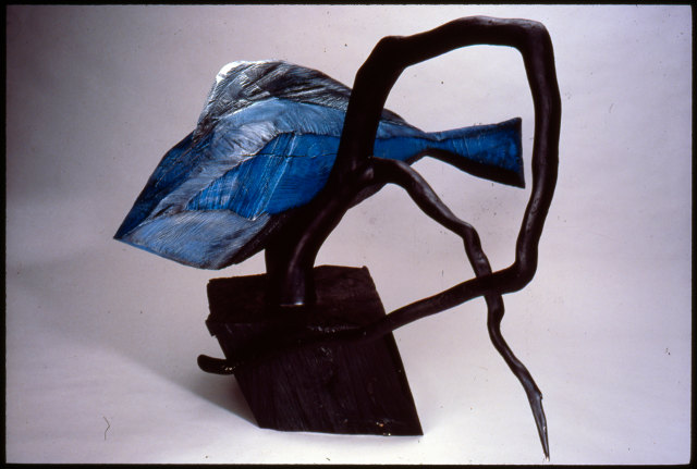 Blue Fish, 1988, painted wood, 48"x56"x30"