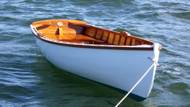 Wooden boat built by Cottrell Boatbuilders