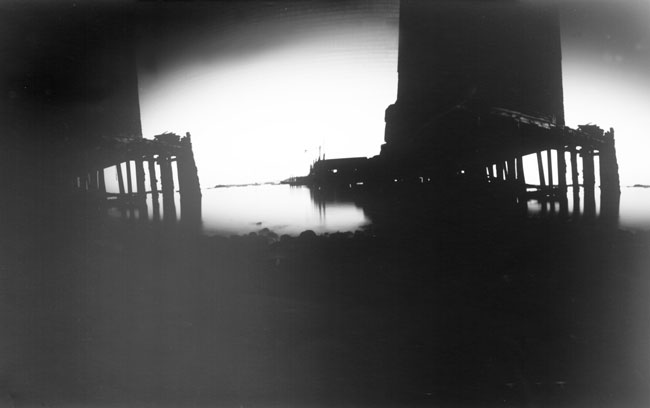 Anne-Claude Cotty, Stonington Piers, pinhole photograph