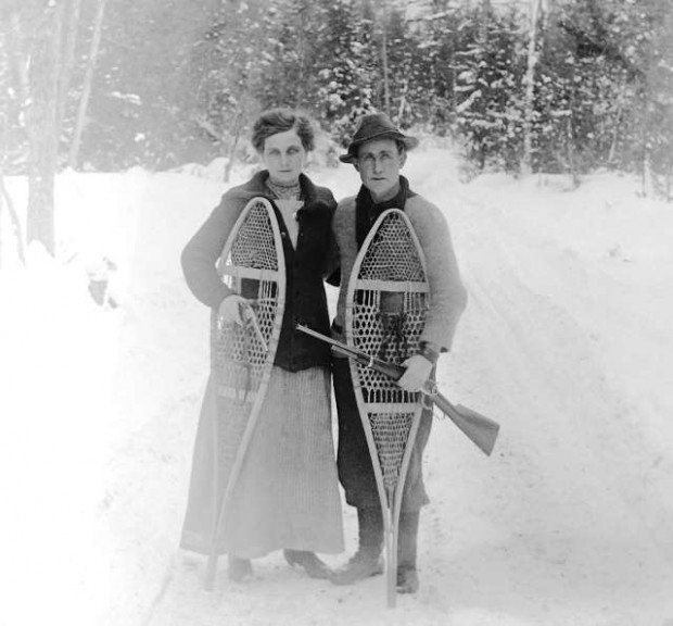 Snowshoes, photograph by Isaac Walton Simpson