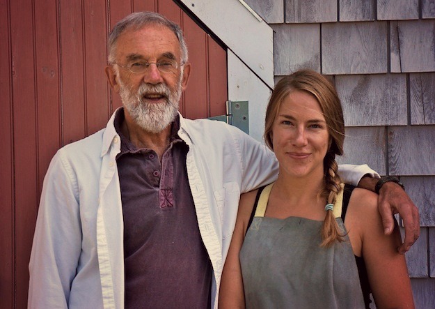 One Maine Christmas Eve author Douglas Coffin with his daughter