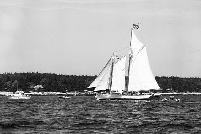 Schooner TIMBERWIND from the Boutilier Collection; part of Penobscot Marine Museum’s extensive photo archives.