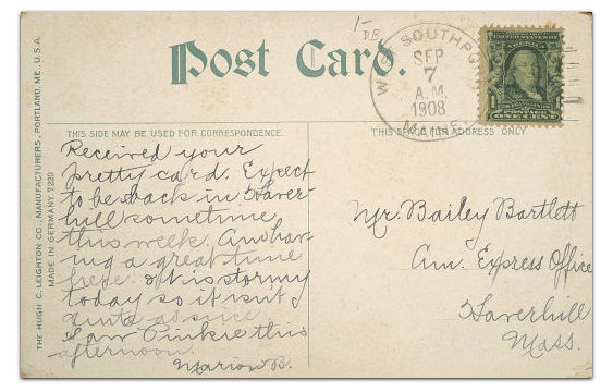 c1907 Postcard; Steamer City of Augusta, Augusta ME, Eastern Steamship Co.